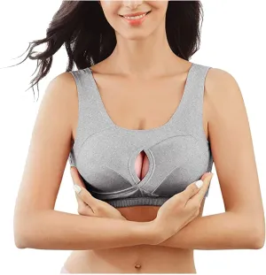 Women's Sports Bra Lingerie Comfy Stretchy Beauty Back Plus Size Yoga Bras Breathable Sleep Cotton Bralette Underwear