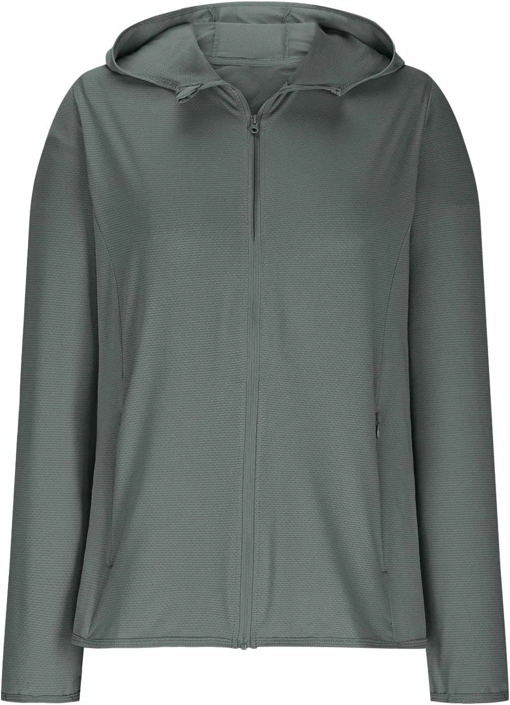 Womens Sunscreen Jacket Hoodies Sweater Long Sleeve Pockets Outdoor Lattice Splicing Pullover Sweatshirts Coats
