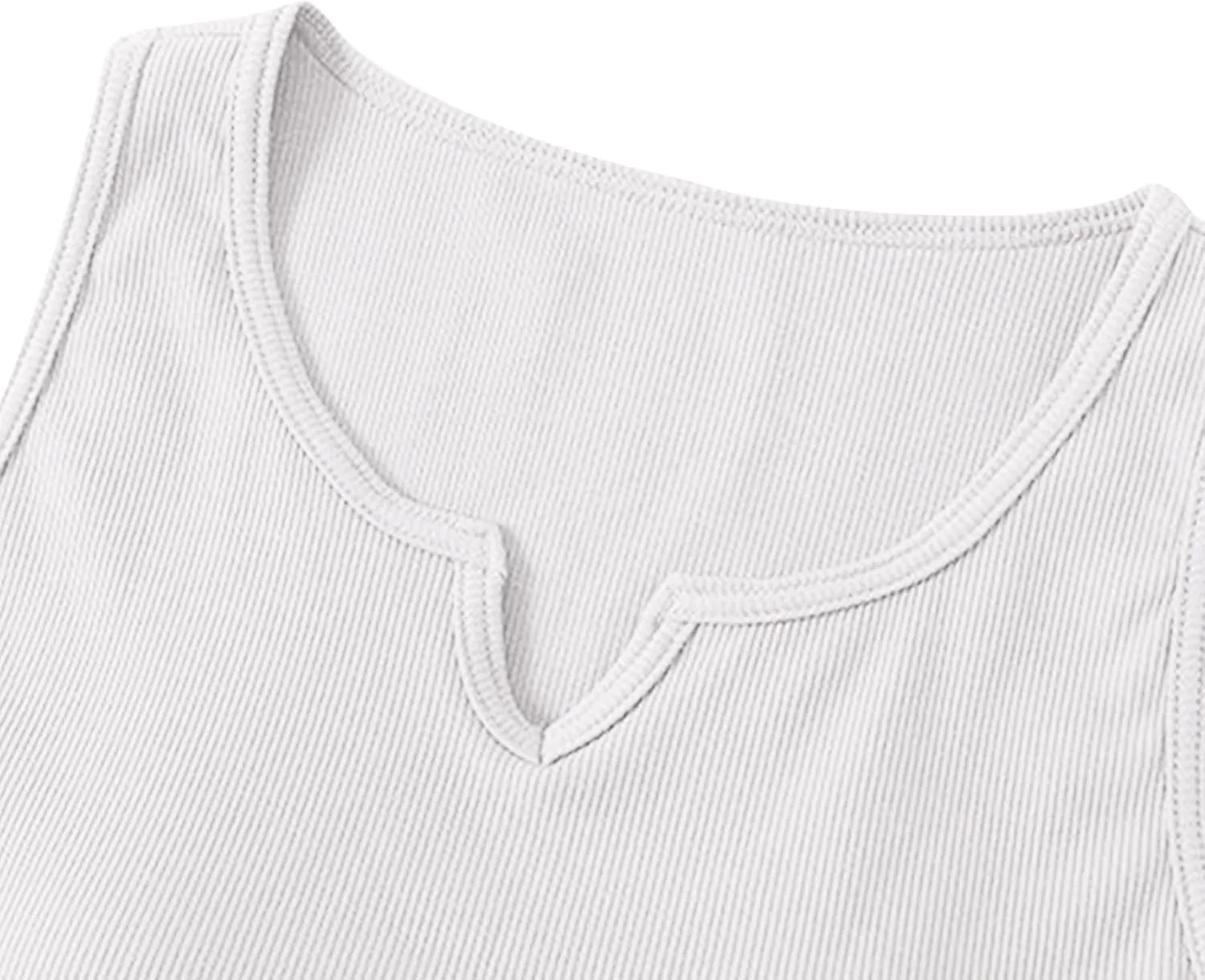 Womens Tank Top Built in Bra Notch V Neck Smooth Soft Lightweight Crop Smooth Athletic Workout Yoga Tanks Undershirt