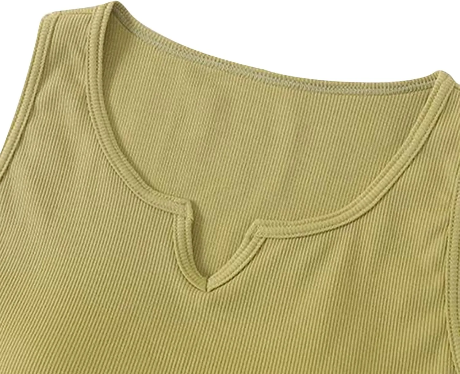 Womens Tank Top Built in Bra Notch V Neck Smooth Soft Lightweight Crop Smooth Athletic Workout Yoga Tanks Undershirt