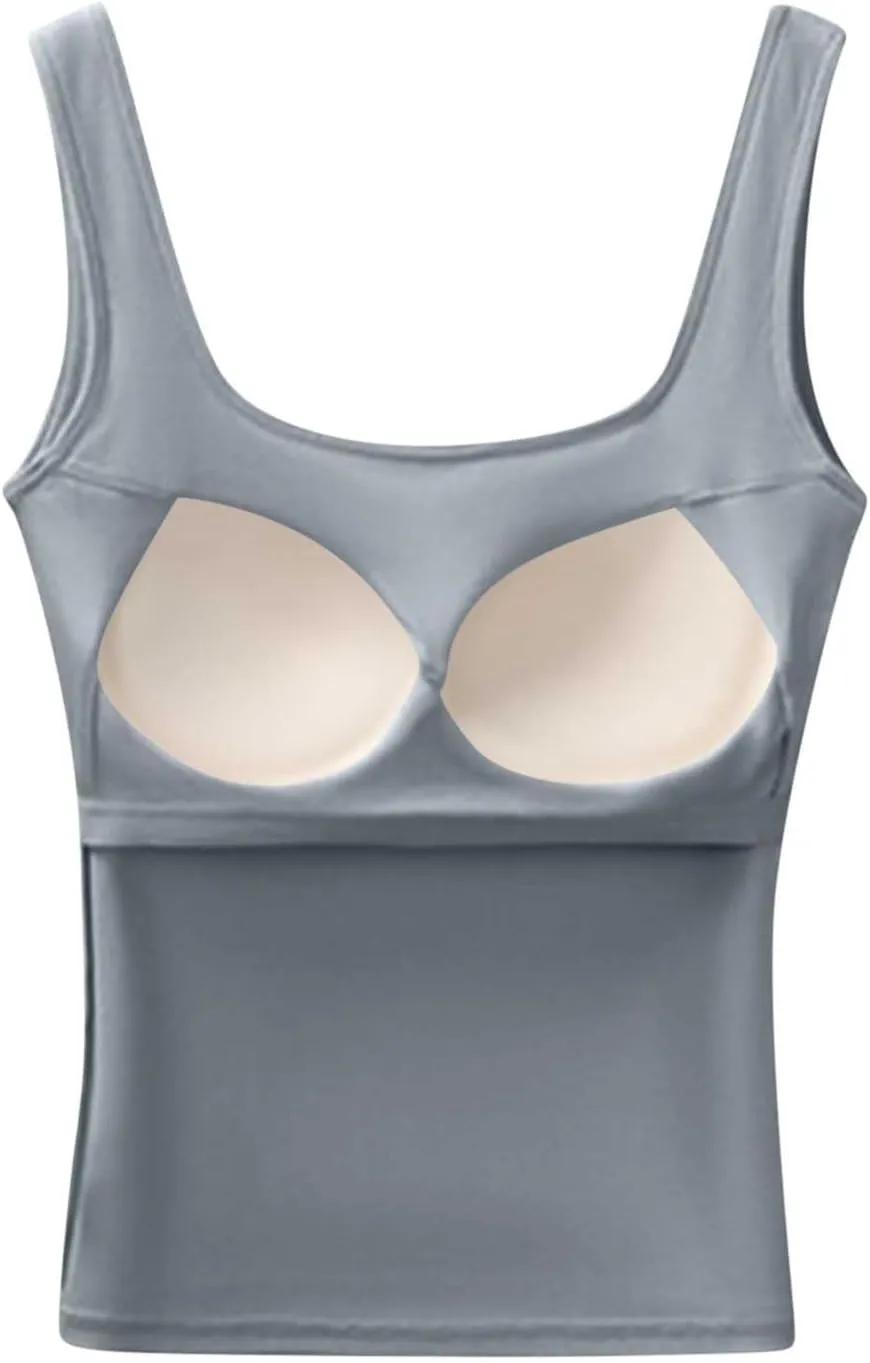 Women's Workout Racerback Tank Tops Fast Dry Basic Sport Camisole Top Lightweight Casual Lounge Smooth Tanks