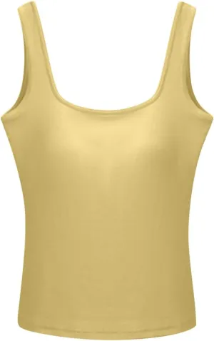 Women's Workout Racerback Tank Tops Fast Dry Basic Sport Camisole Top Lightweight Casual Lounge Smooth Tanks