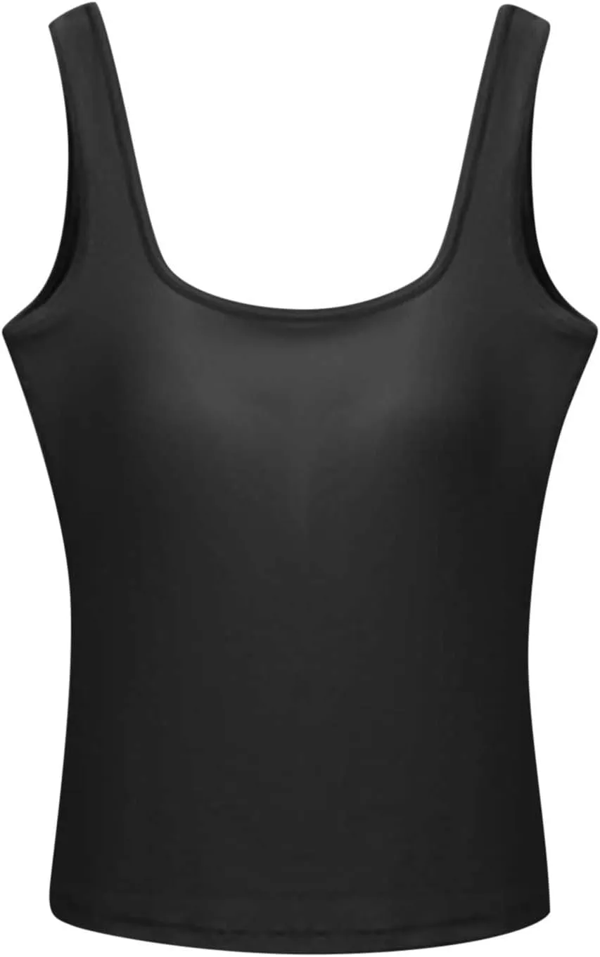 Women's Workout Racerback Tank Tops Fast Dry Basic Sport Camisole Top Lightweight Casual Lounge Smooth Tanks
