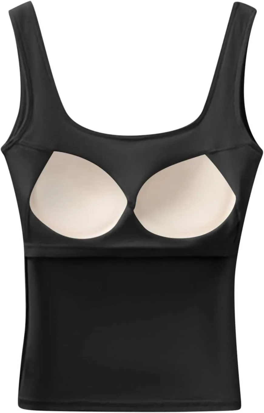 Women's Workout Racerback Tank Tops Fast Dry Basic Sport Camisole Top Lightweight Casual Lounge Smooth Tanks