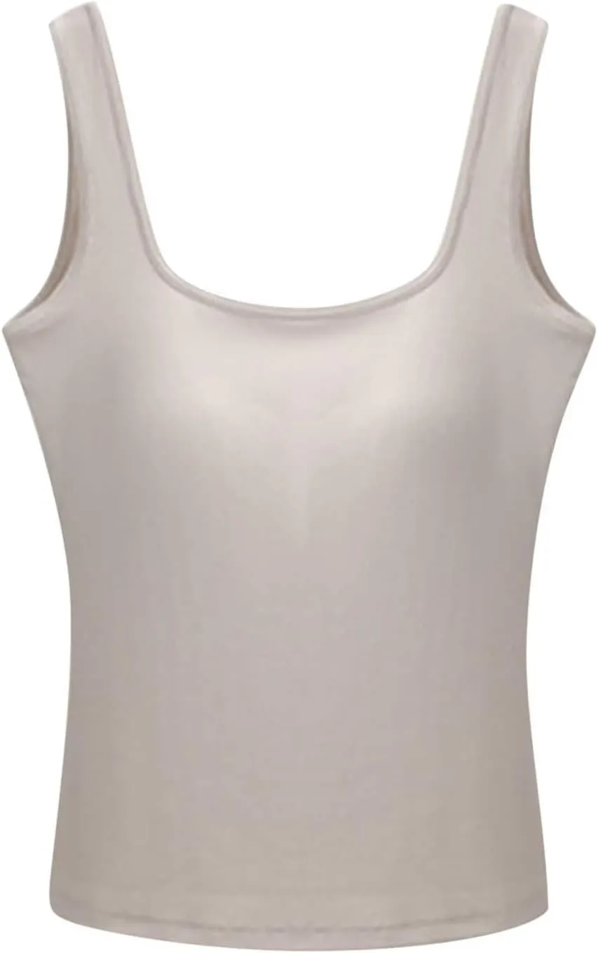 Women's Workout Racerback Tank Tops Fast Dry Basic Sport Camisole Top Lightweight Casual Lounge Smooth Tanks